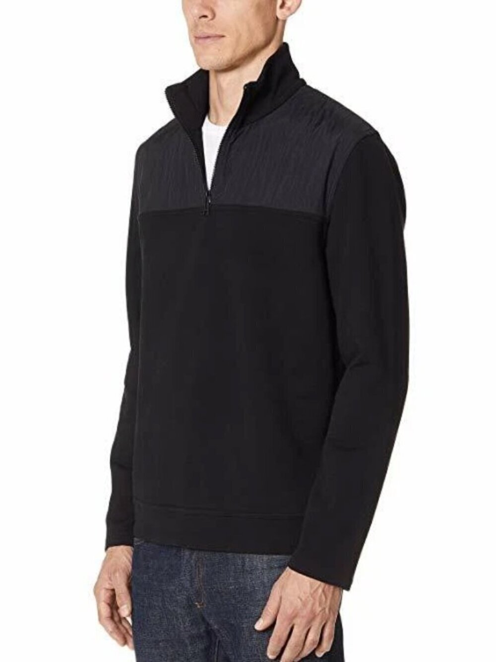Michael Kors | Black Quarter-Zip Pullover Sweater/Jacket